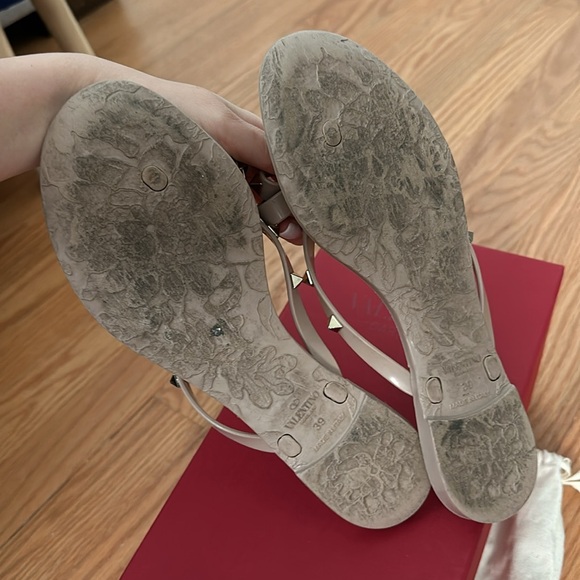 Valentino Rubber Rockstud Thong Sandals - Picture 3 of 3
